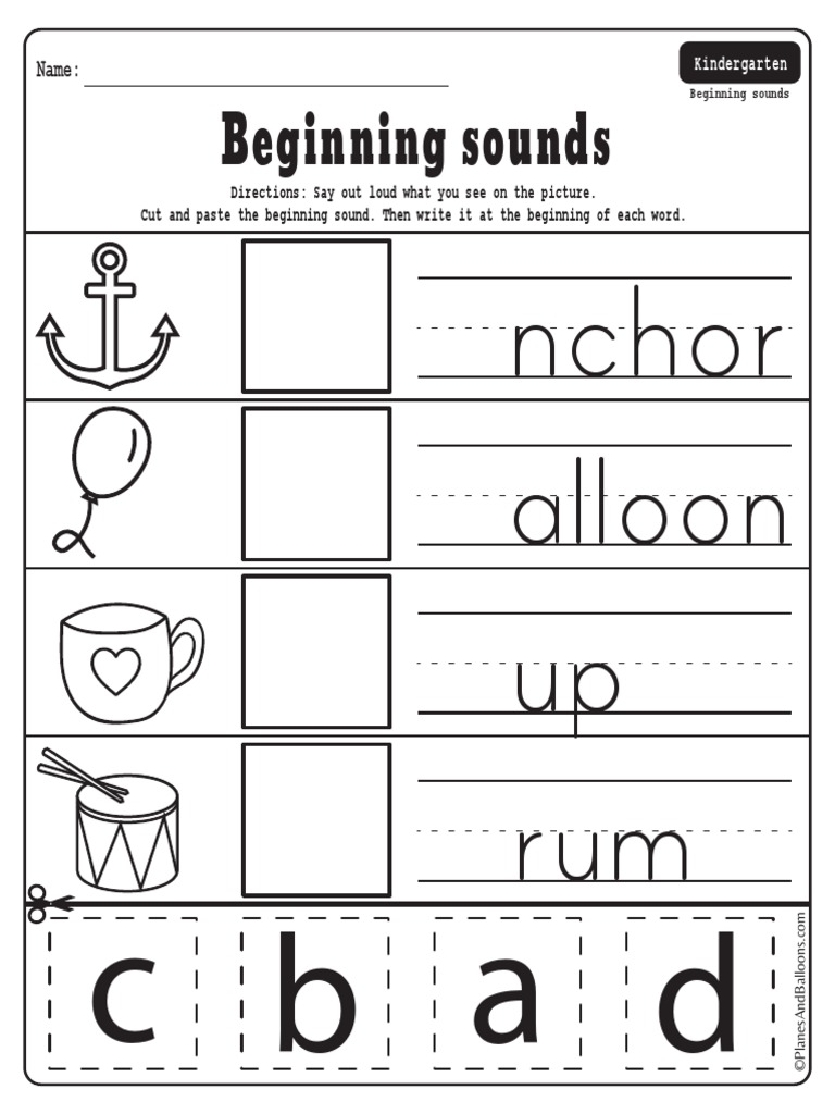 Beginning sounds worksheets pdf pdf