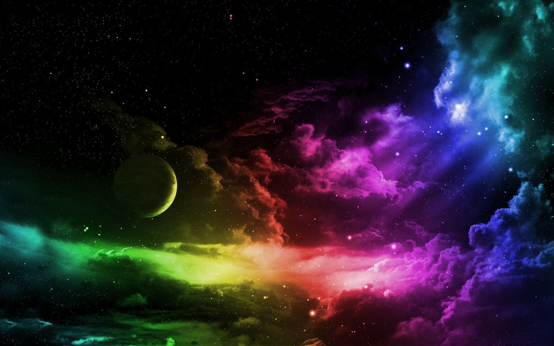 Rainbow space wallpapers
