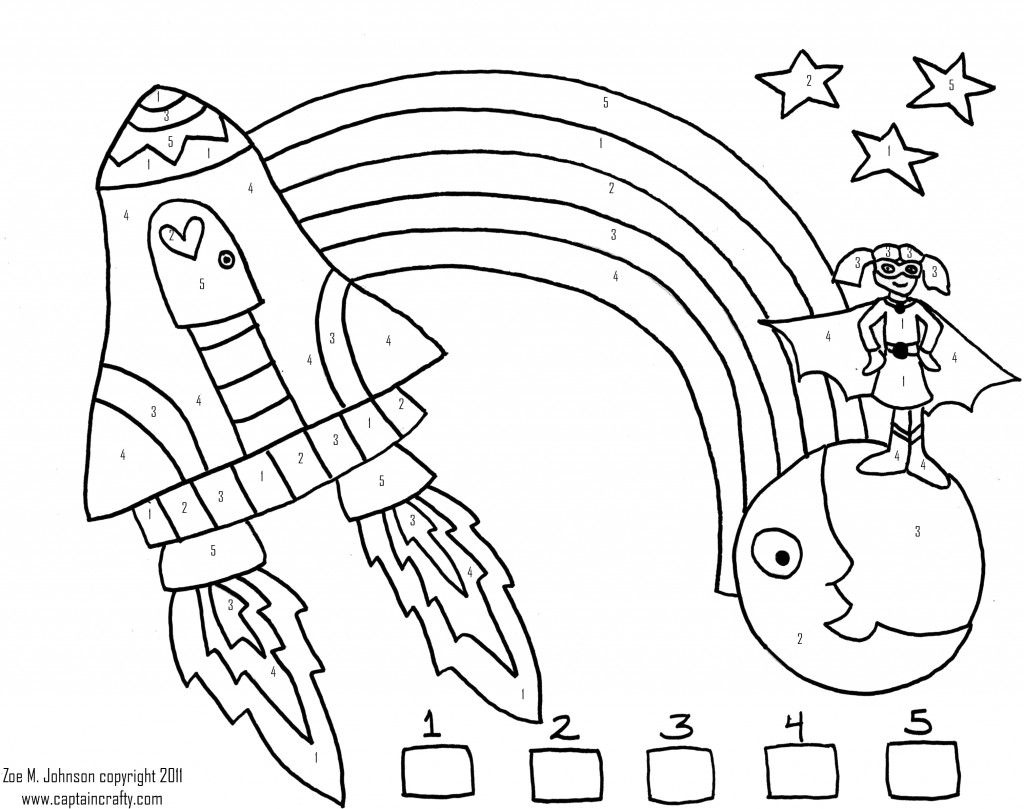 Space girl color by number sheet space coloring pages printables free kids coloring coloring pages