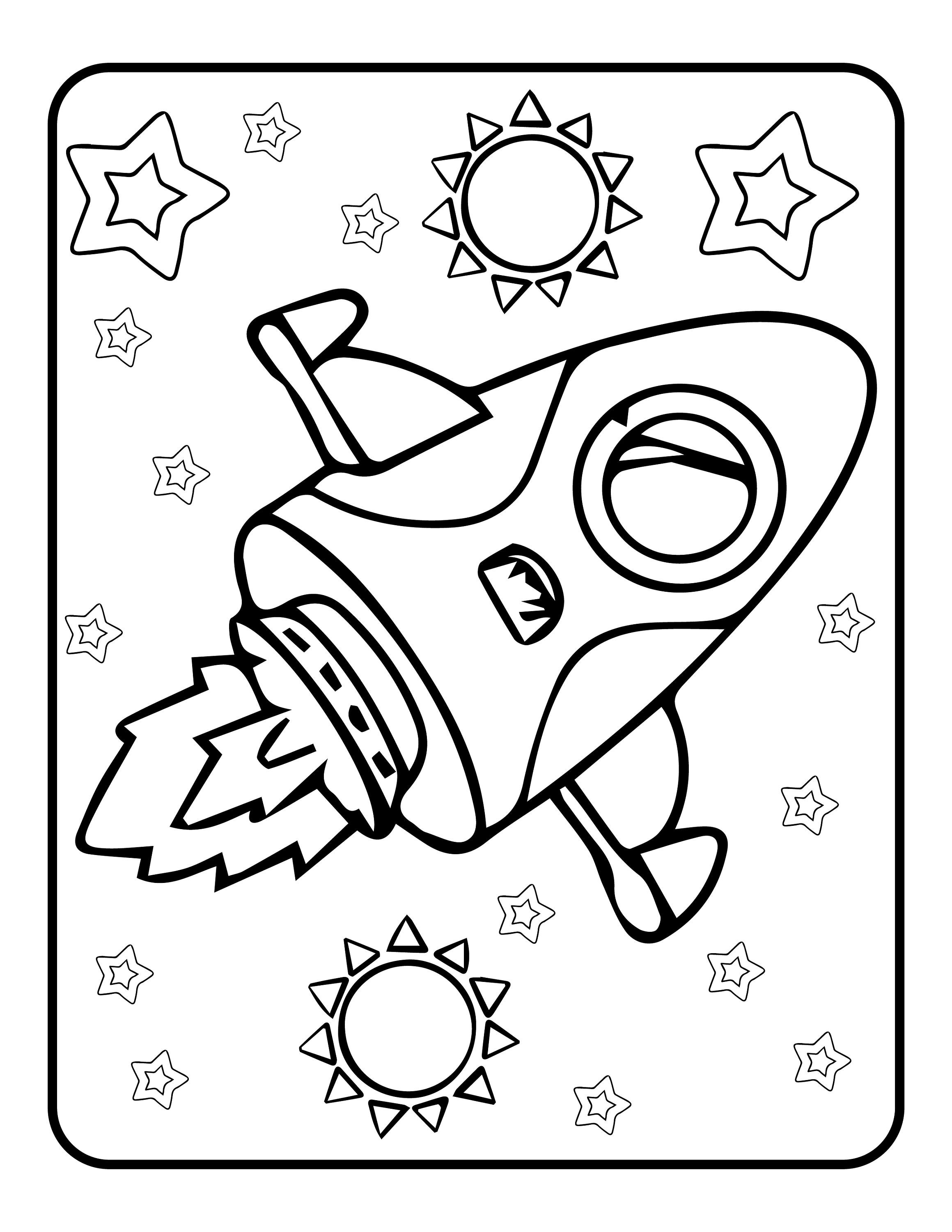 Space coloring pages themed space pages astronauts planets space