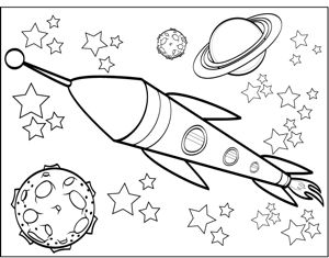 Saturn and spaceship printable coloring page free to download and print teachers can help studenâ space coloring pages coloring pages printable coloring pages