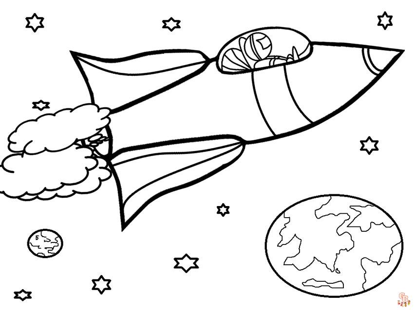 Discover amazing rocket ship coloring pages for hours of creative fun