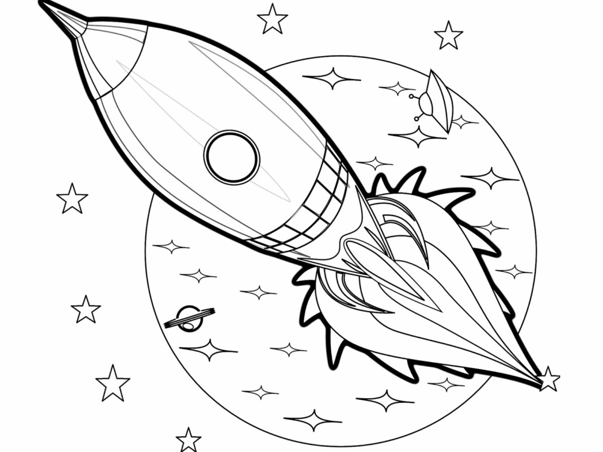 Printable rocket coloring pages for kids add some color to that rocket