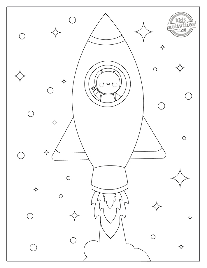 Free printable rocket coloring pages kids activities blog