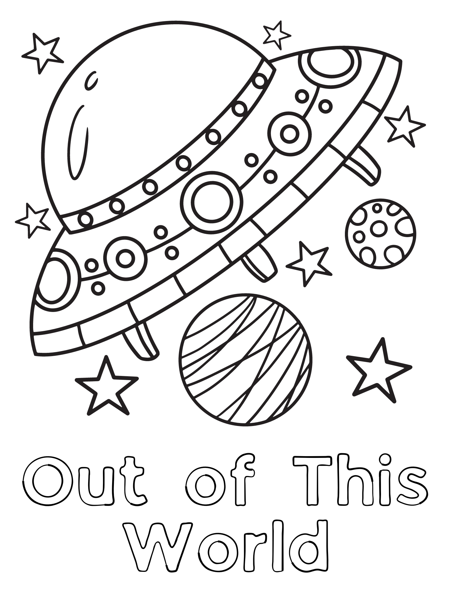 Free printable alien coloring pages for kids and adults
