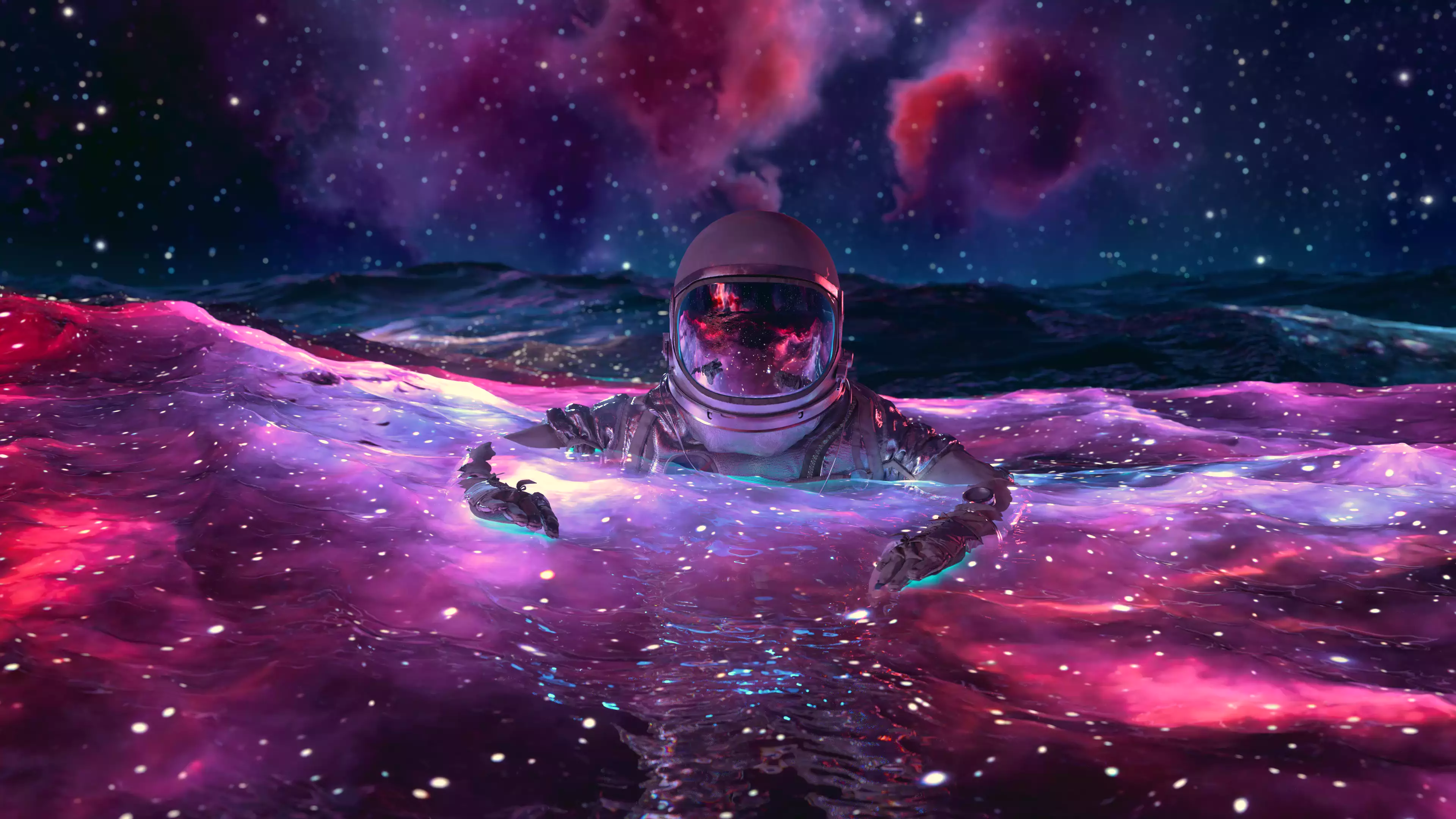 This one space. Floating in Space by visualdon. Космос. Космос арт. Космос арты.
