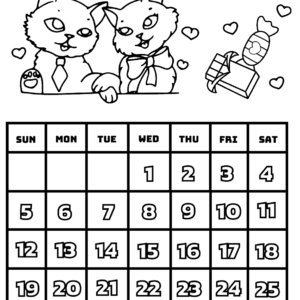 Calendar coloring pages printable for free download