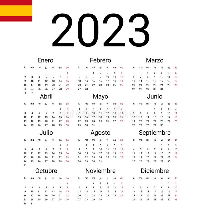 Spanish calendar stock illustrations â spanish calendar stock illustrations vectors clipart