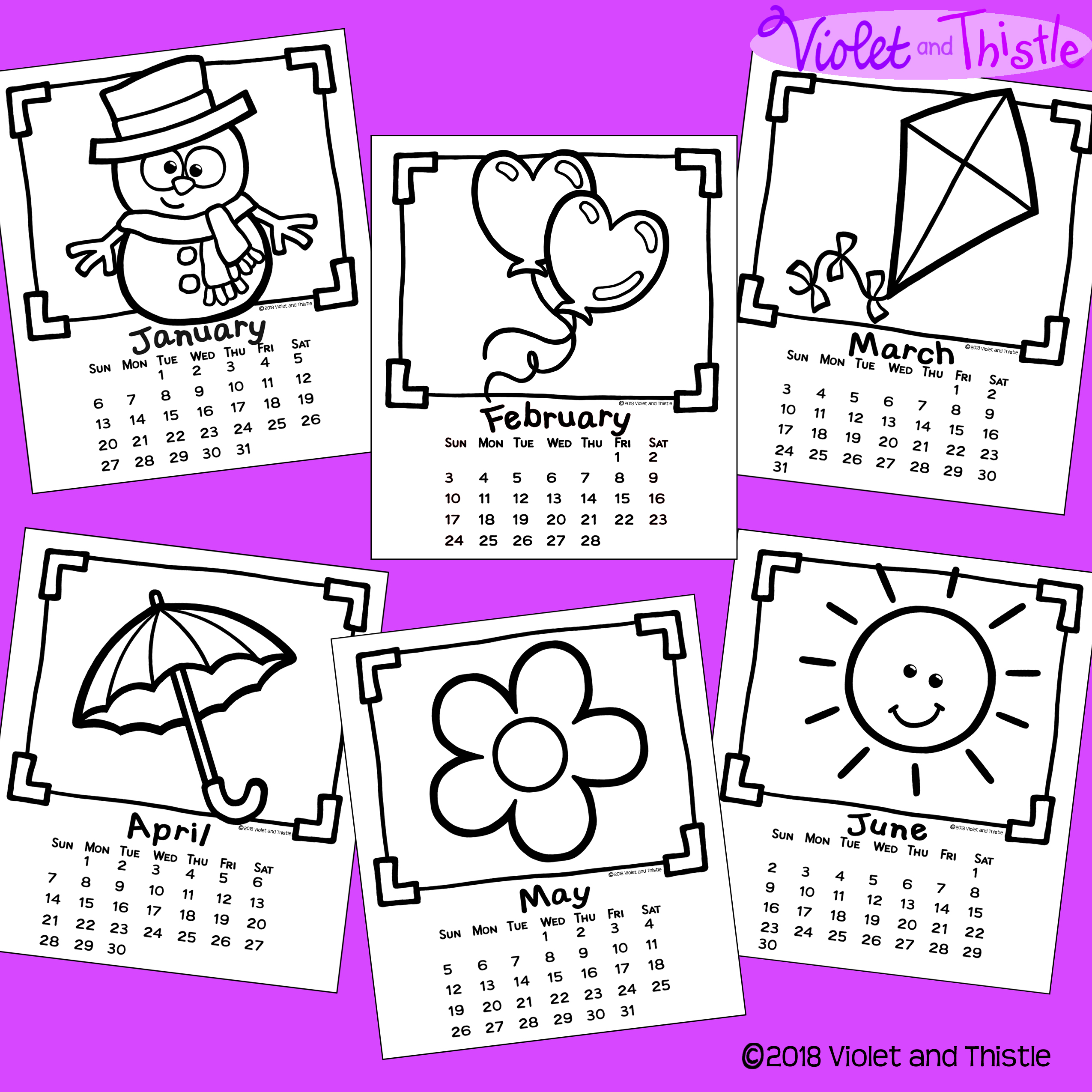 And coloring calendar printable to color parent christmas gift for parent kids made by teachers