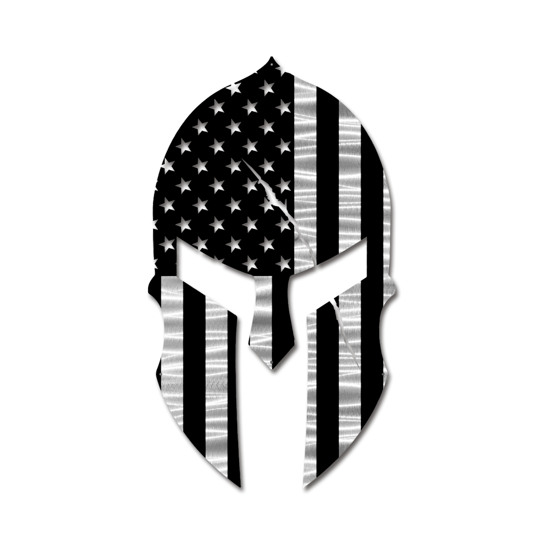 Spartan helmet american flag frontline metal