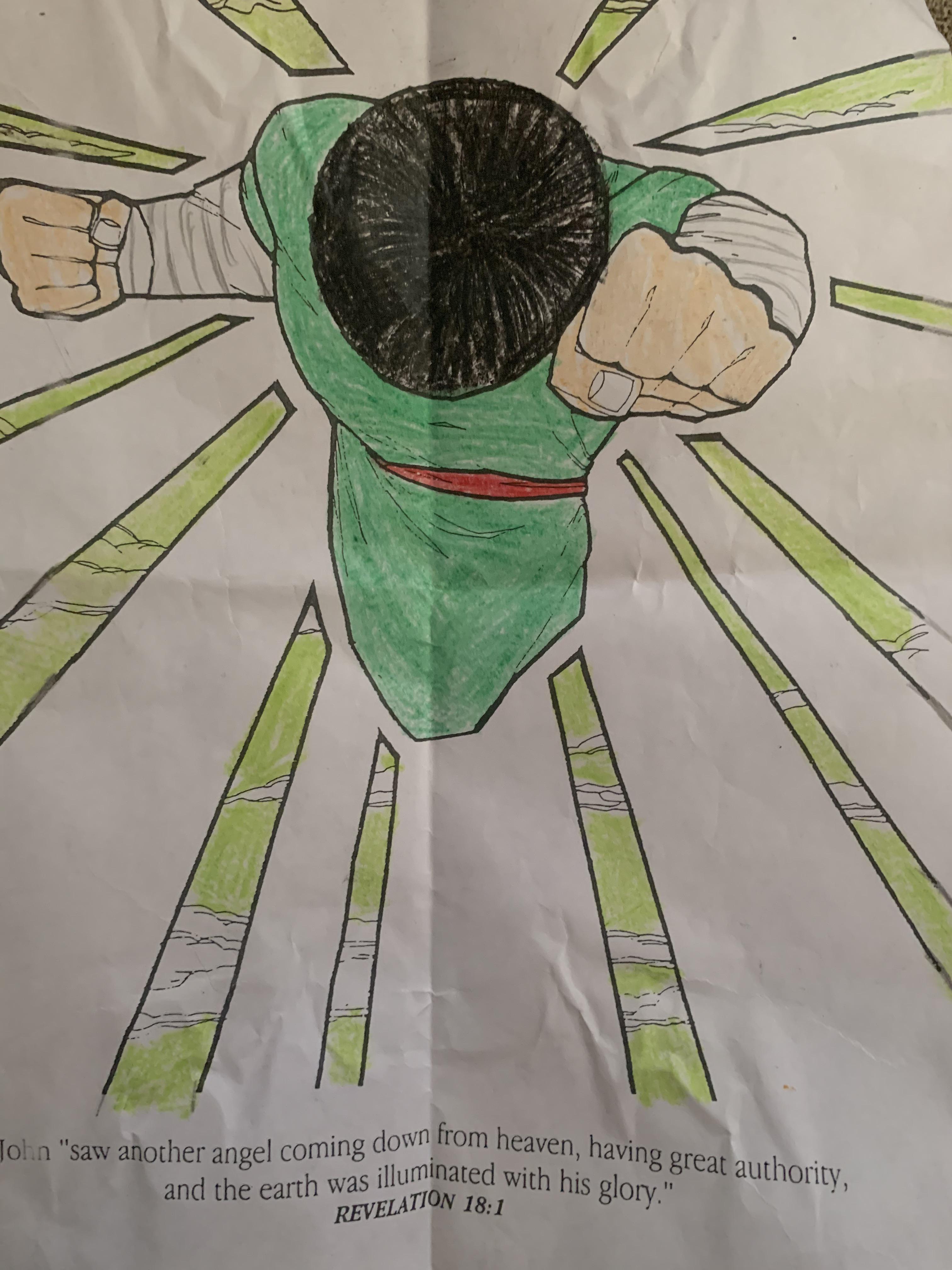 My little sister turned her bible coloring page into rock lee rmildlyinteresting