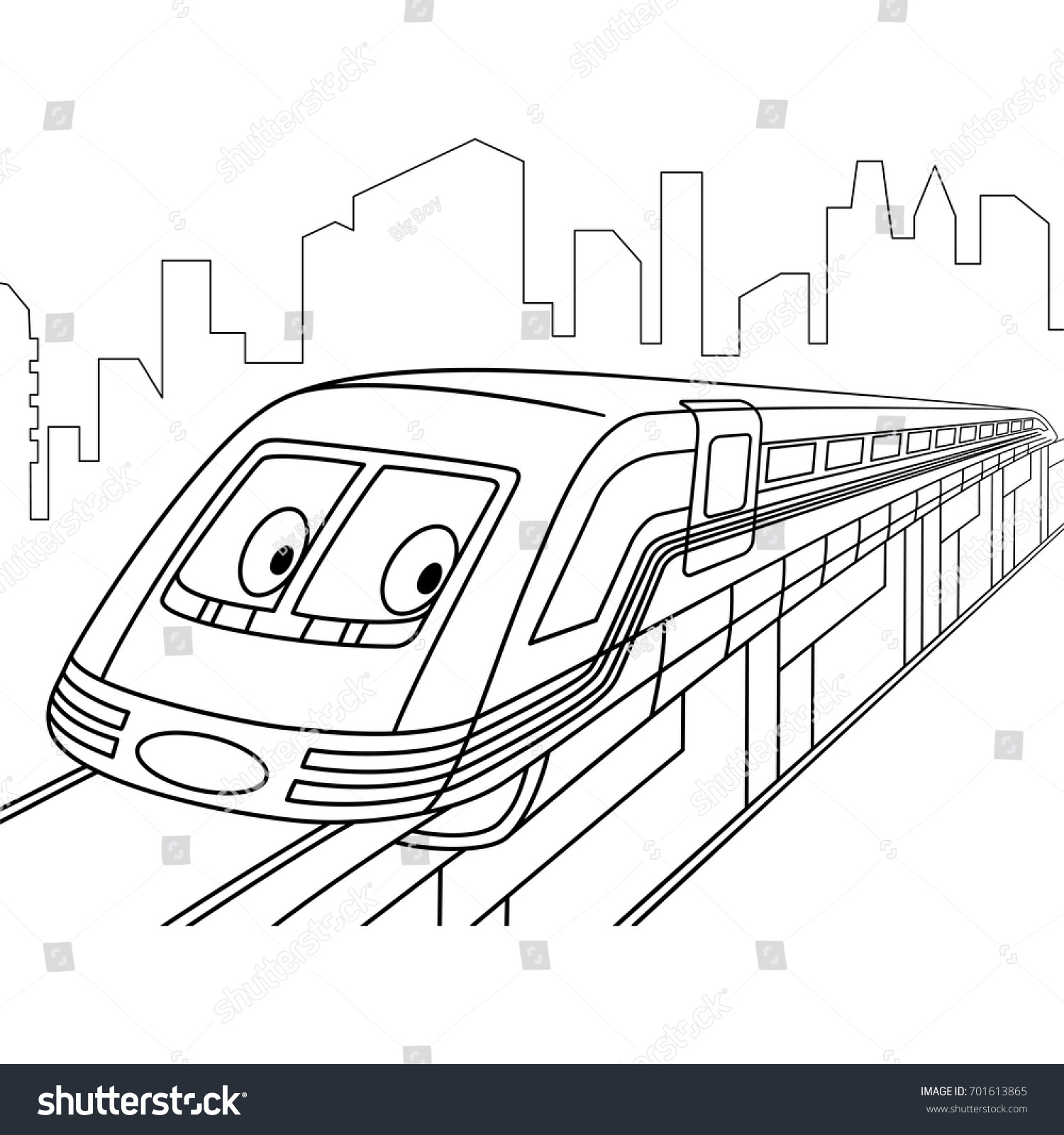 Coloring page high speed electric train åºåçéåïå ççï