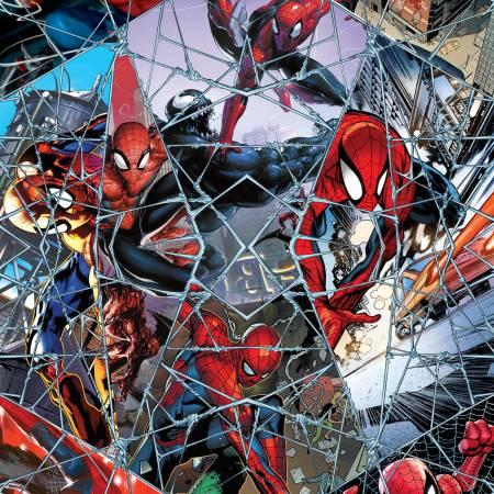 Marvel spiderman ic web mosaic digital print â bits n pieces quilt shop