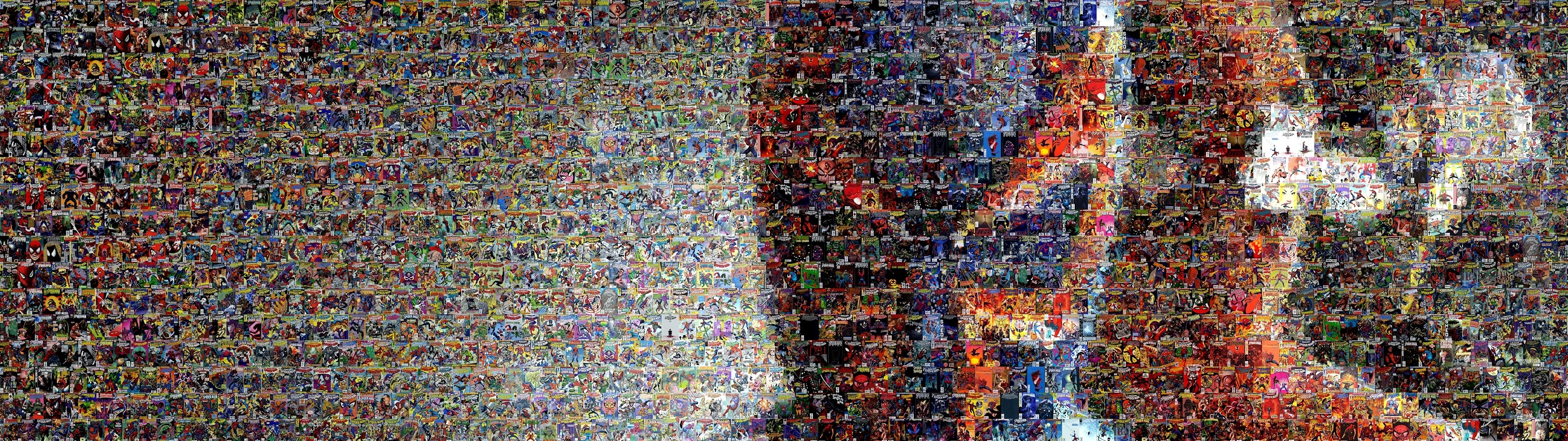 Spiderman mosaic marvel ics collage multi dual screen e wallpaper x