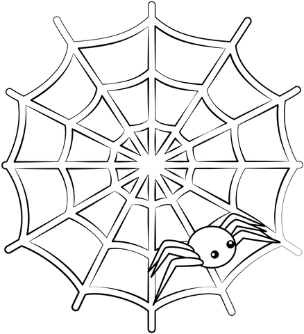 Spider web coloring page free printable coloring pages
