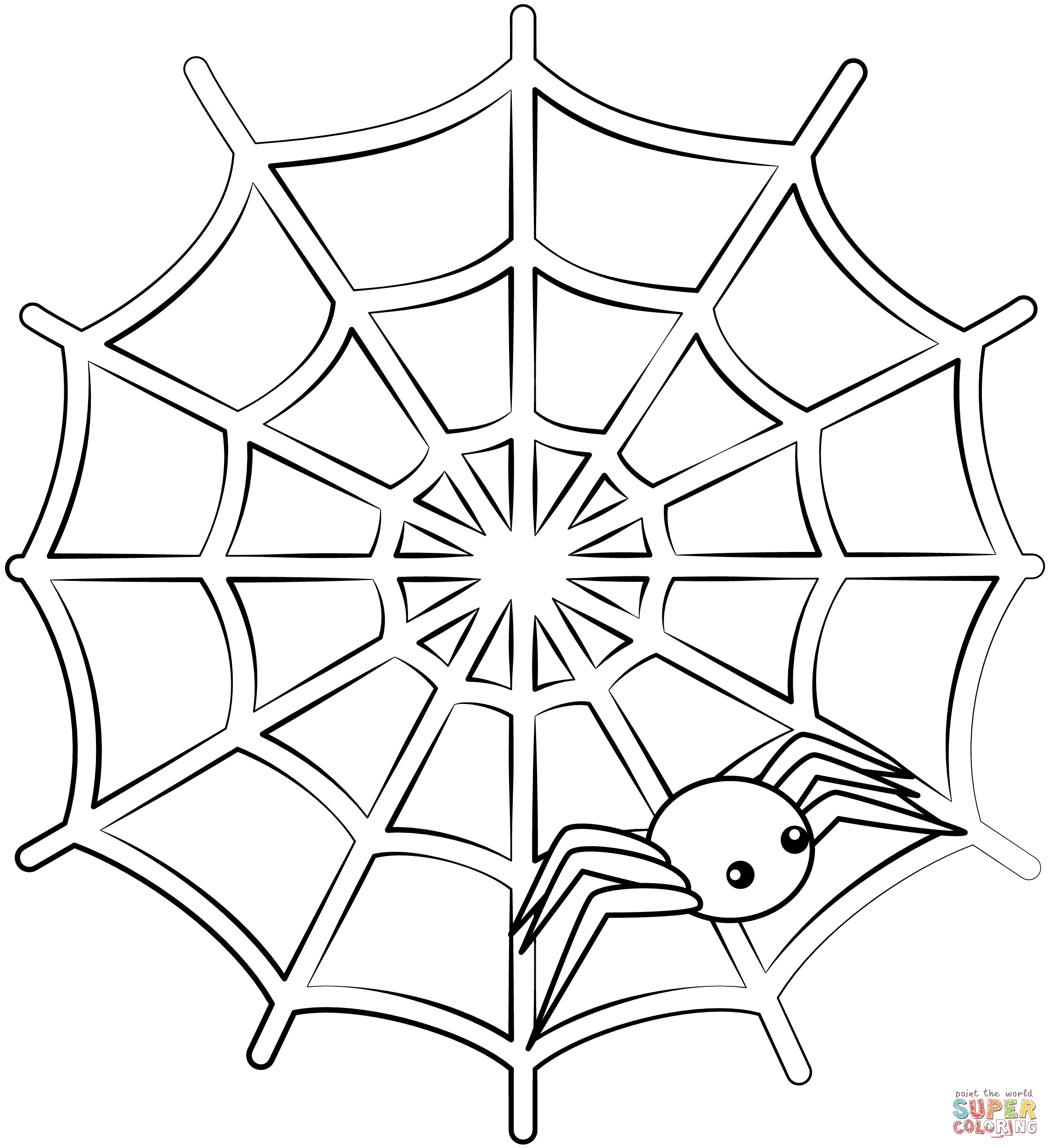 Spider web coloring page free printable coloring pages