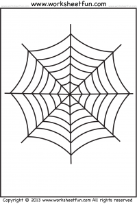 Spider web free printable worksheets â