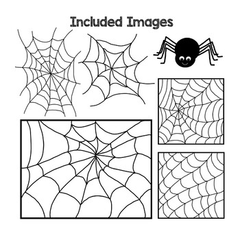 Spider web clipart for halloween coloring activities by rise over run