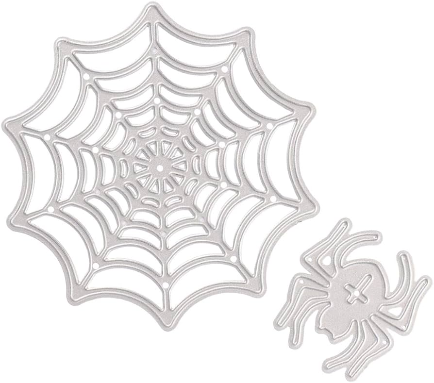 Exceart spider web cutting dies pcs halloween spider web pattern embossing cut stencil carbon steel cutting template mould arts crafts sewing