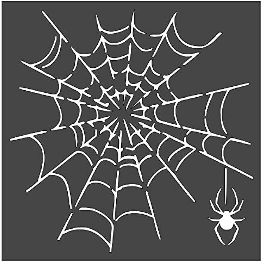 Spider web stencil