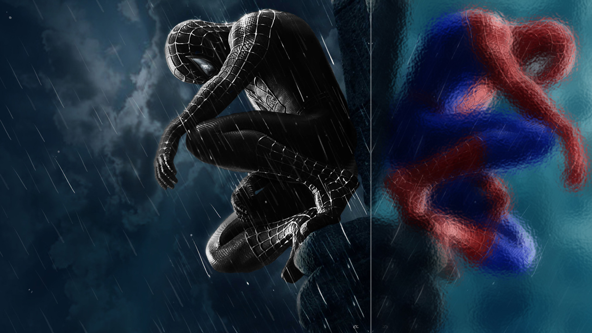 Spiderman wallpaper reflections x by omegacronalpha on