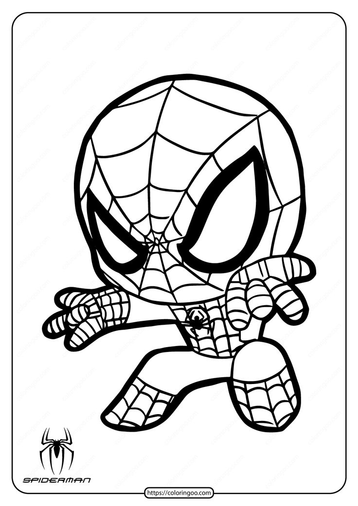 Printable cute spiderman coloring page for kids cartoon coloring pages avengers coloring pages spiderman coloring