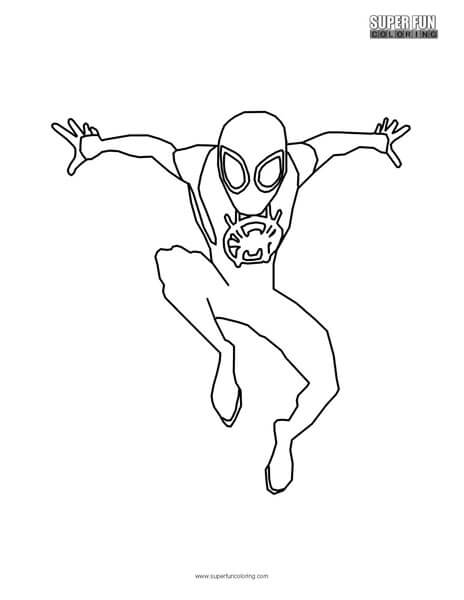 Miles morales spiderman coloring