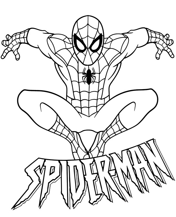Spiderman coloring page avengers