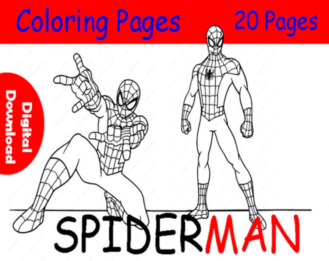 Spiderman coloring pages pdf coloring pages for kids best gift for boys and girls