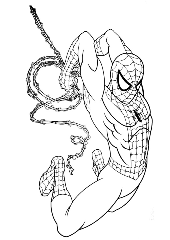 Coloring pages spiderman coloring page for kids