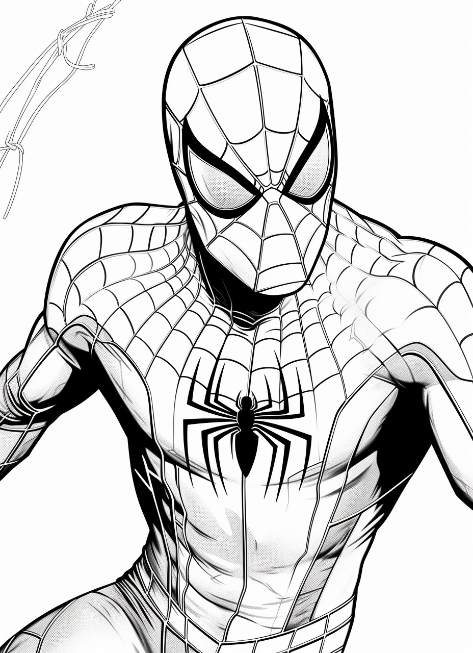 Miles morales spider man coloring page