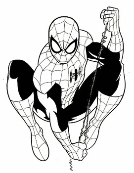 Spiderman coloring pages printable films and cartoons for kids by kemoschool