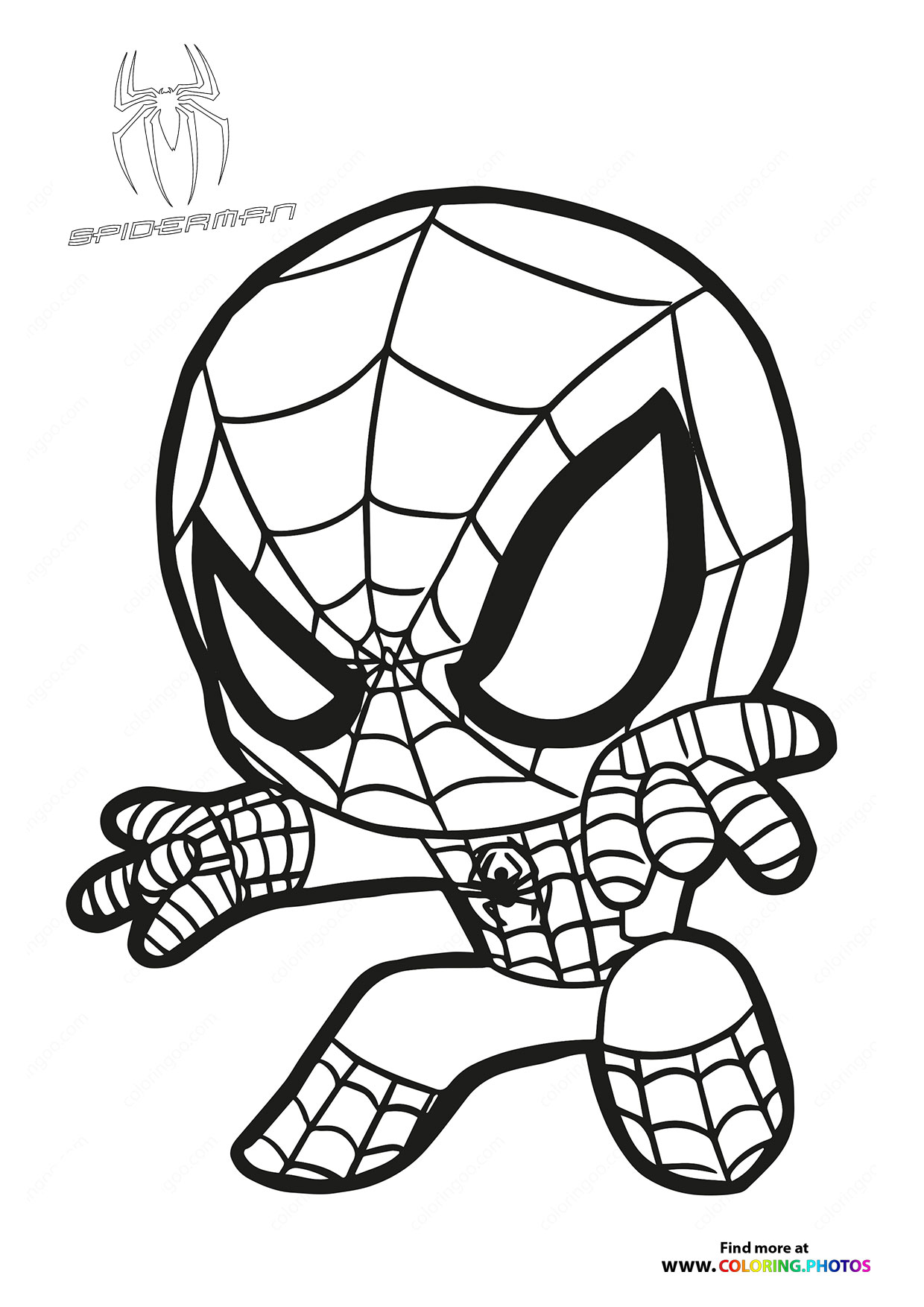 Cute little spiderman
