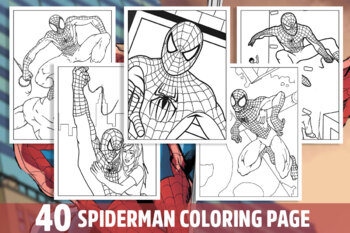 Spider man coloring pages for kids girls boys teens birthday school activity