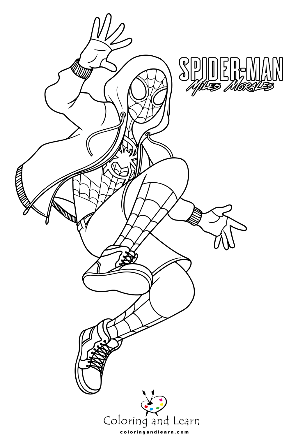 Miles morales coloring pages