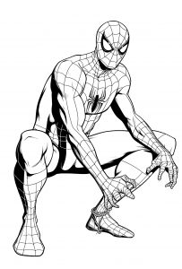 Free coloring pages of spiderman