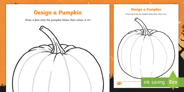 Design a pumpkin carving template