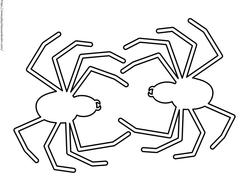 Free printable spider template and outlines
