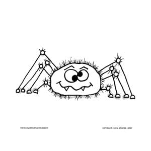 Spider coloring page â color the cute little spider
