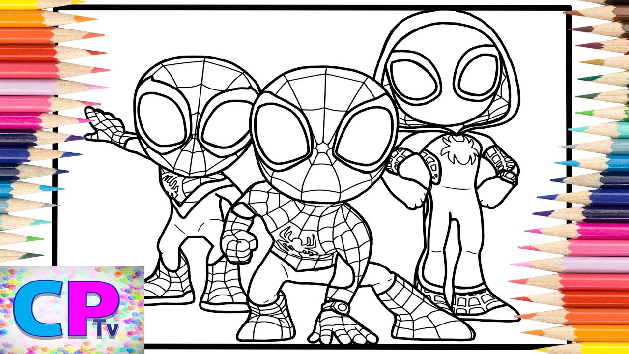 Spidey and his friends coloring pagesspidey coloringrodsyk