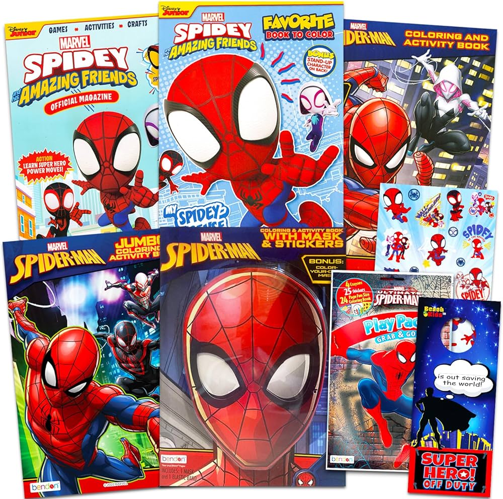 Spiderman coloring book super set for kids