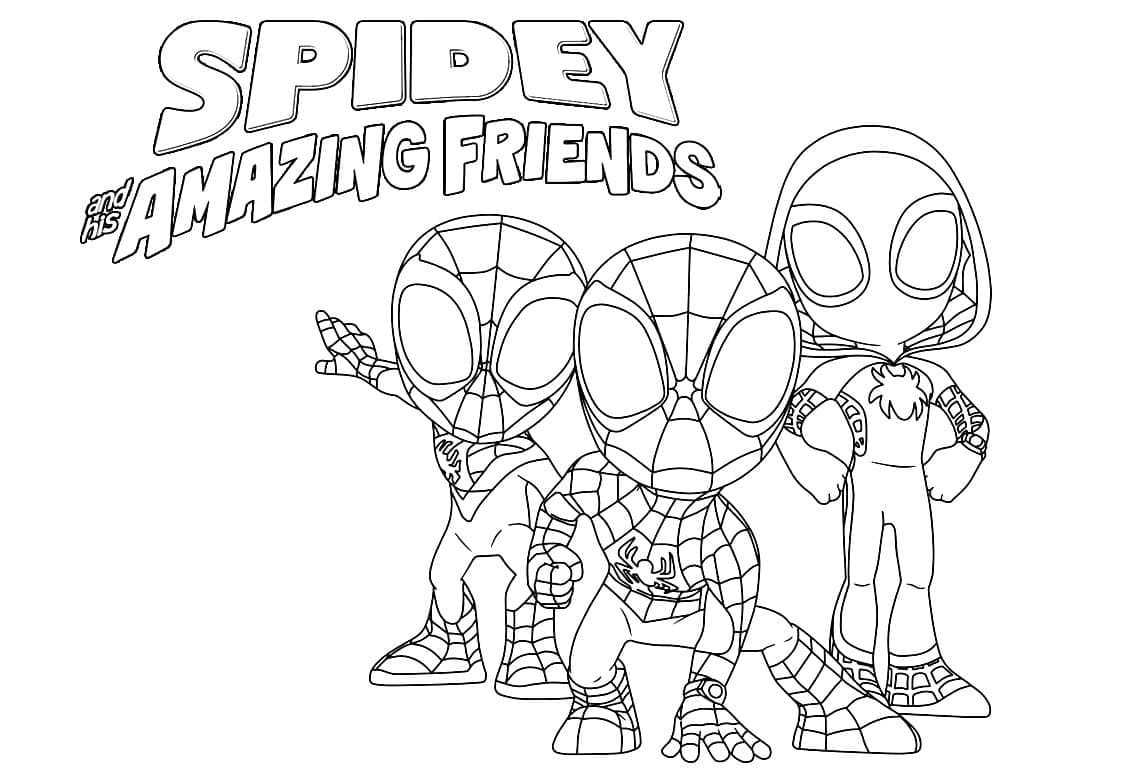 Print spidey and his amazing friends coloring page