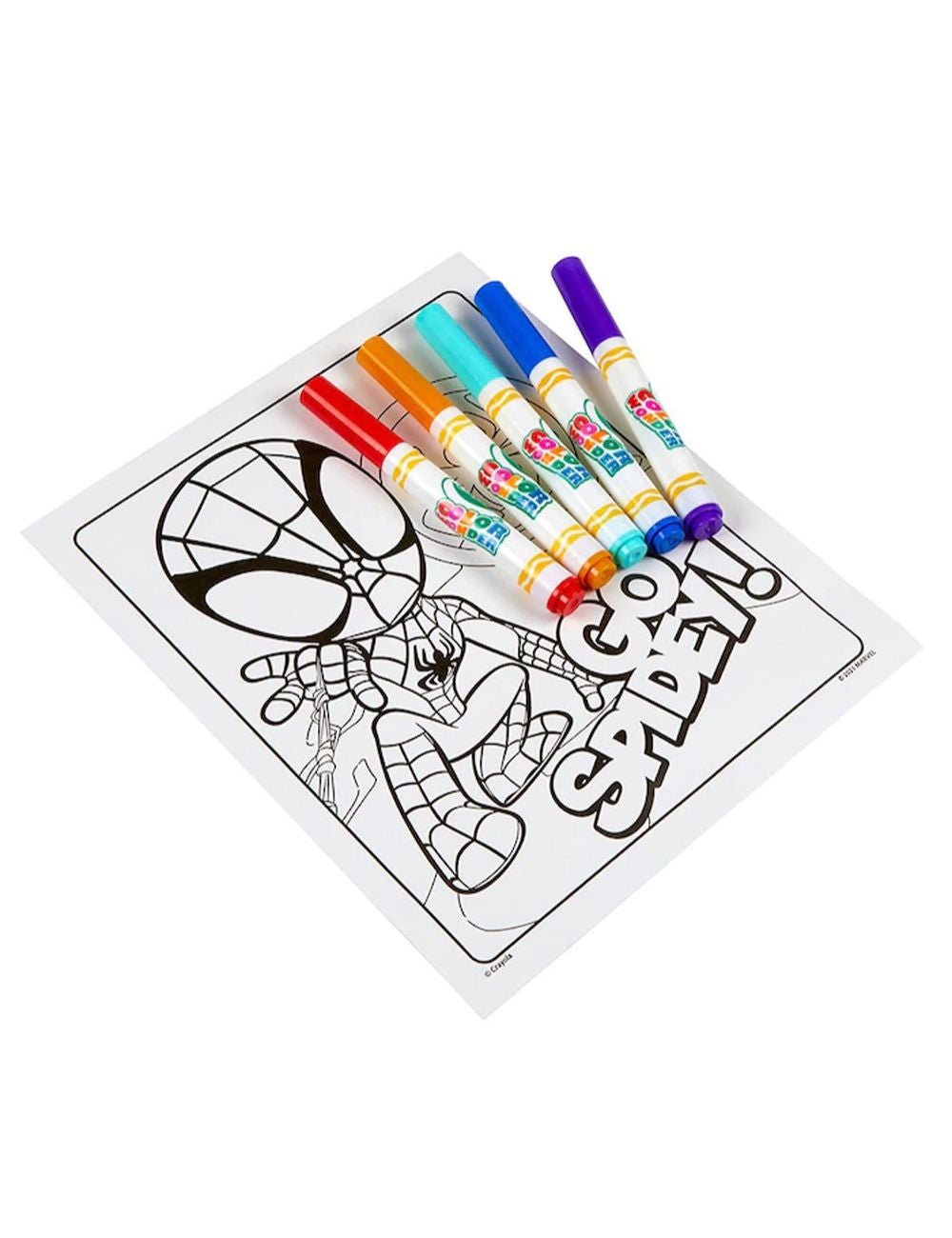 Crayola colour wonder mess free colouring pagesmarker spidey friends kids y ezibuy stralia