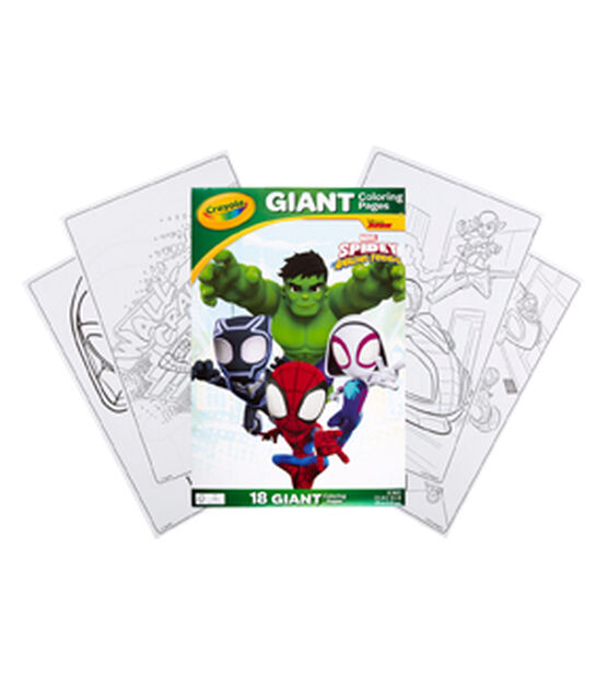 Crayola marvel ct spidey his amazing friends giant coloring pages spain