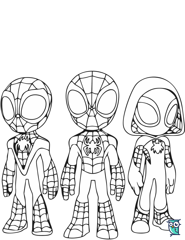 Free printable spidey and his amazing friends coloring pages