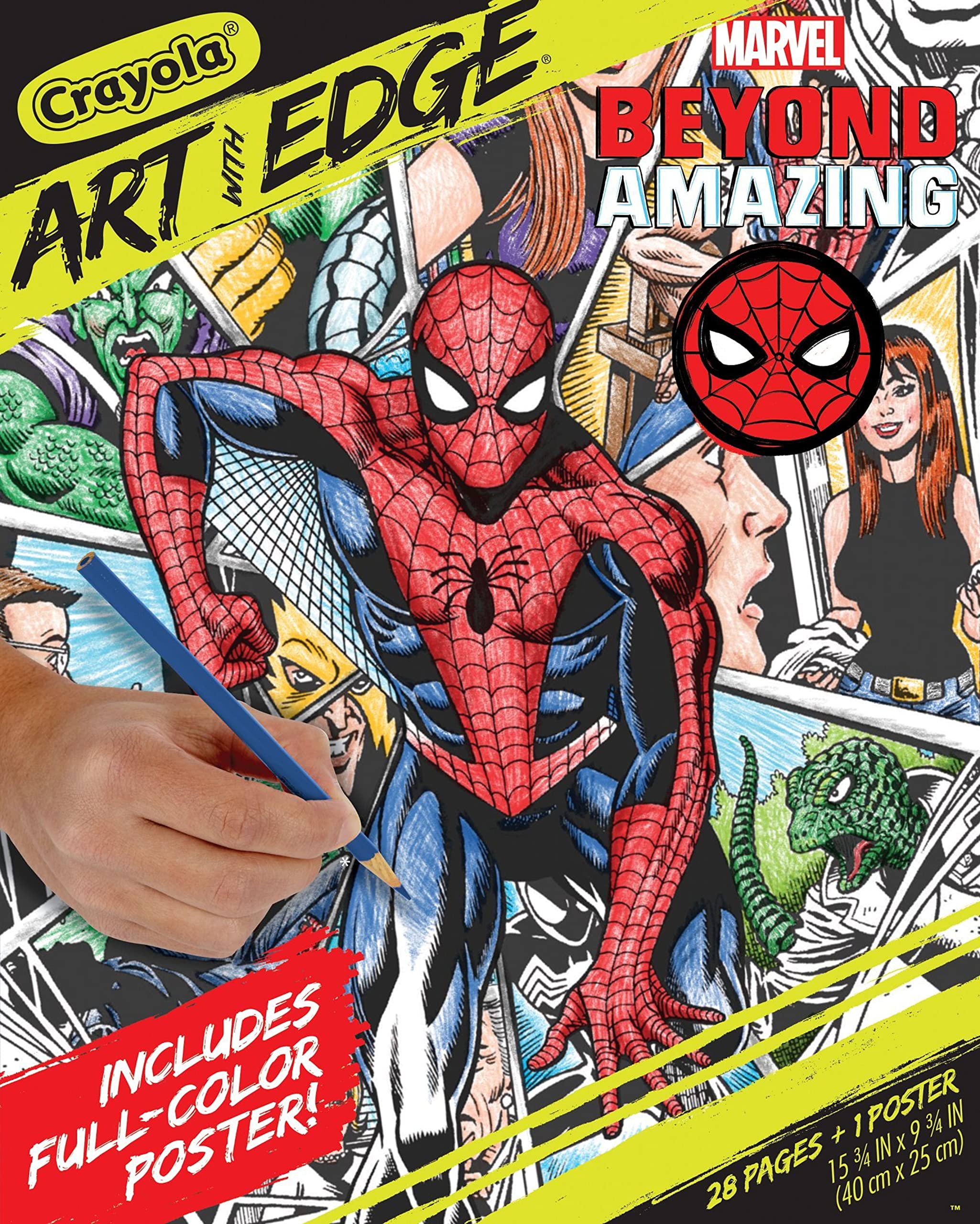 Crayola art with edge spiderman beyond amazing coloring pages pgs spiderman coloring pages adult coloring gift for teens toys games