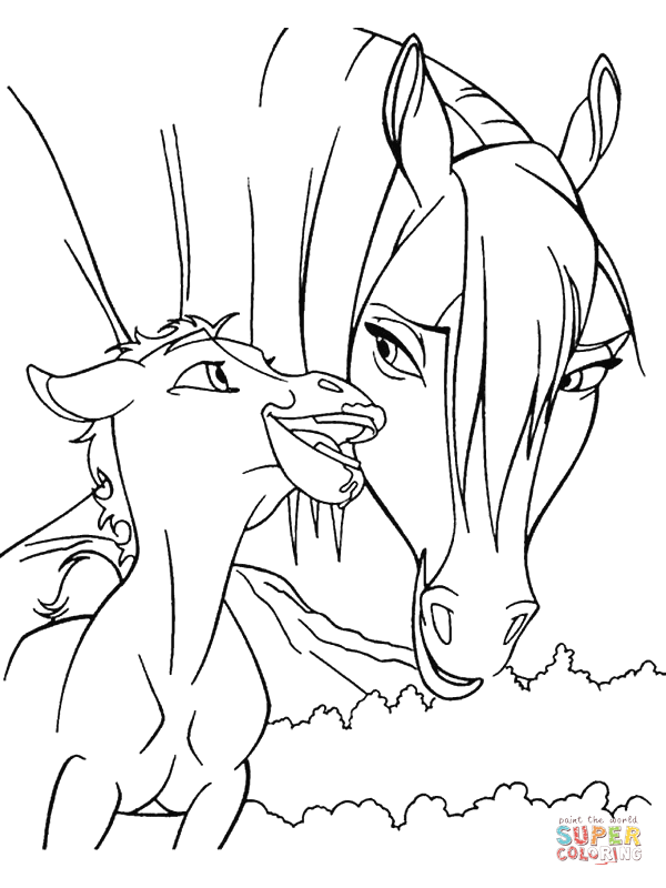 Rain horse coloring page free printable coloring pages