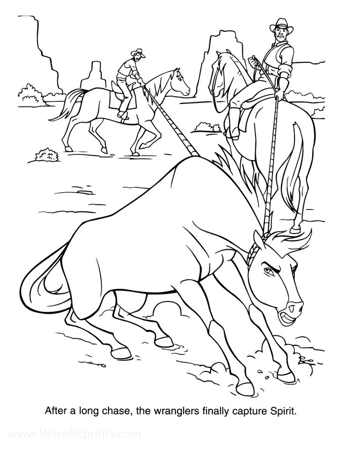 Spirit stallion of the cimarron coloring pages coloring books at retro reprints