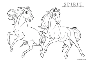 Free printable spirit coloring pages for kids