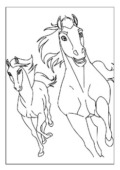 Immerse yourself in the world of kindness and freedom with spirit coloring pages
